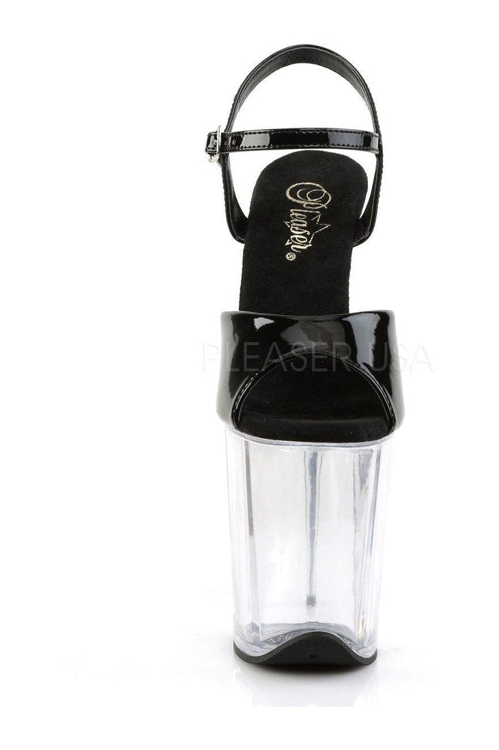 Pleaser FLAMINGO-809 Platform Sandal in Black Patent