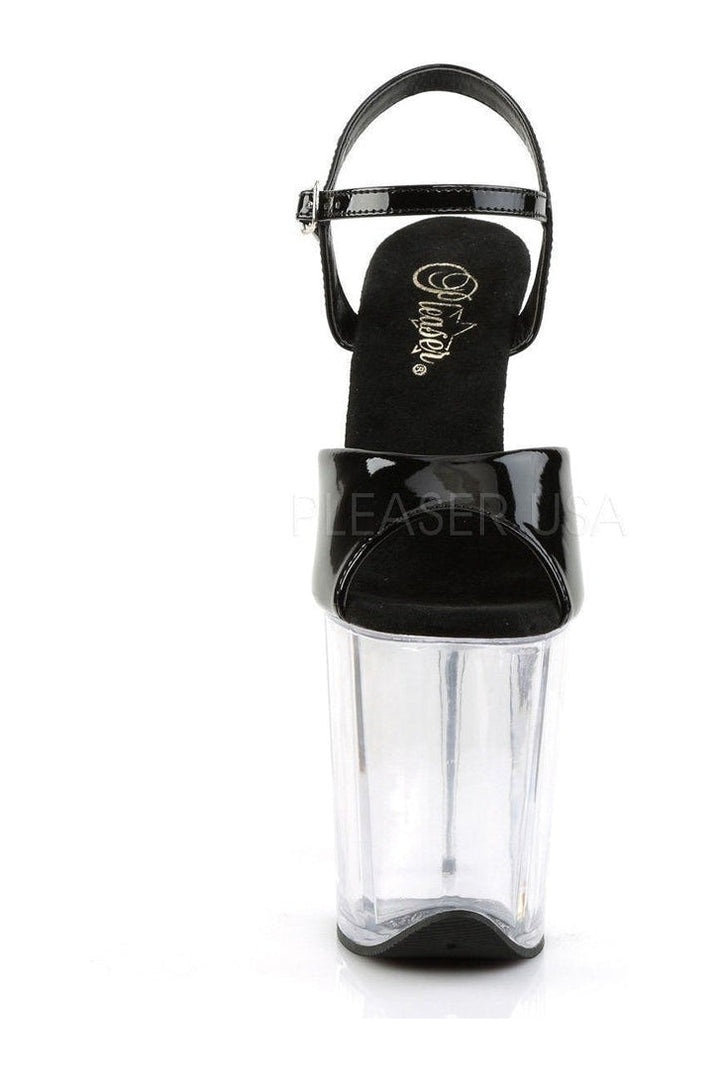 FLAMINGO-809 Platform Sandal  | Black Patent