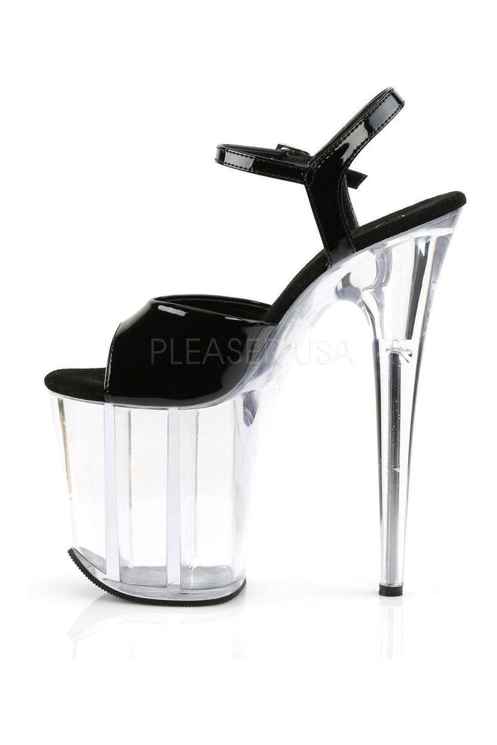 FLAMINGO-809 Platform Sandal | Black Patent-Pleaser-Sandals-SEXYSHOES.COM