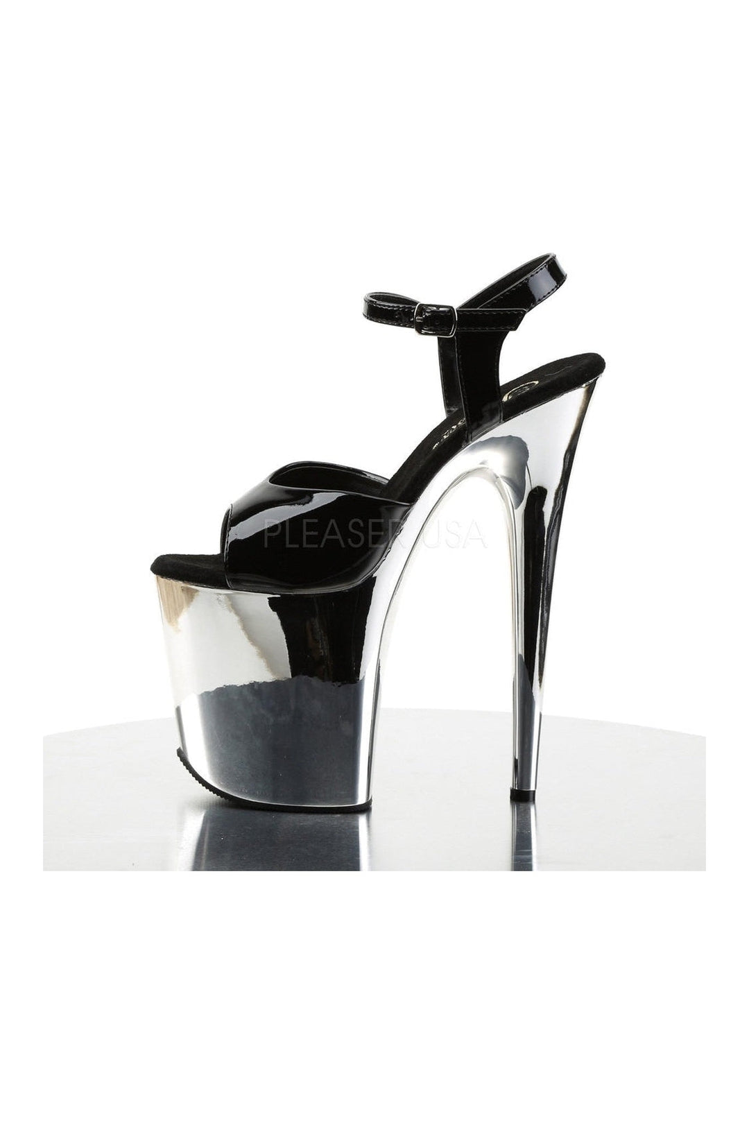 FLAMINGO-809 Platform Sandal | Black Patent-Pleaser-Sandals-SEXYSHOES.COM