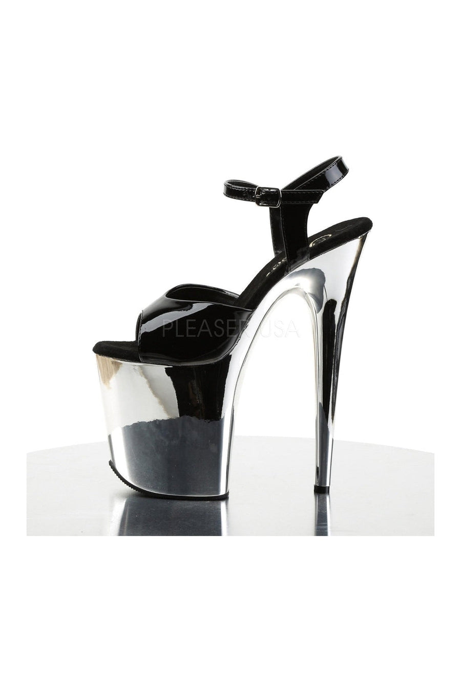 Pleaser FLAMINGO-809 Platform Sandal in Black Patent