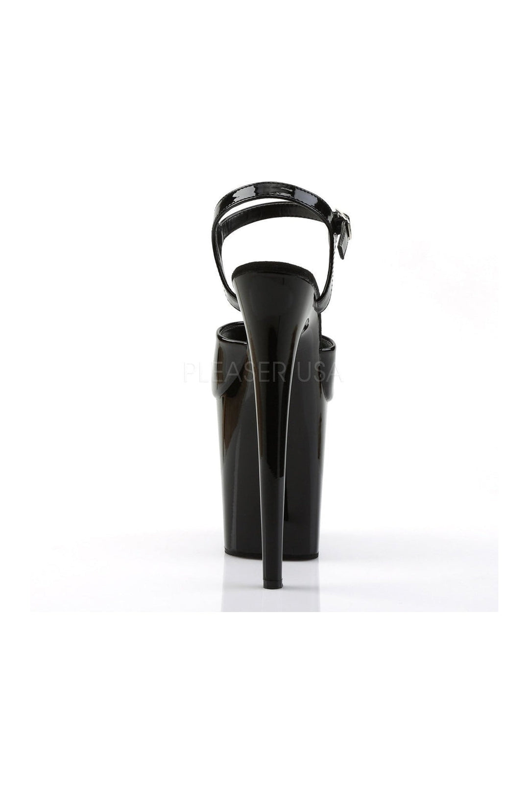 Pleaser FLAMINGO-809 Platform Sandal in Black Patent