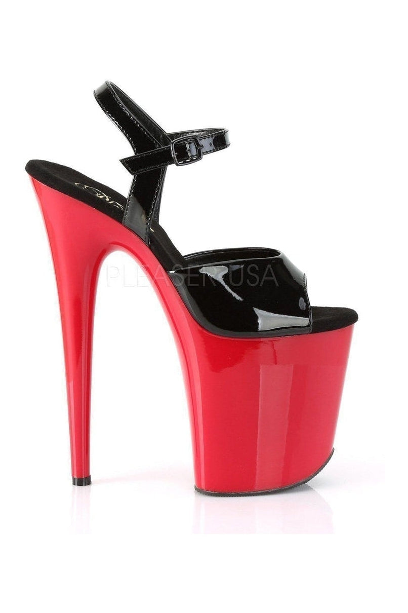 FLAMINGO-809 Platform Sandal | Black Patent-Pleaser-SEXYSHOES.COM