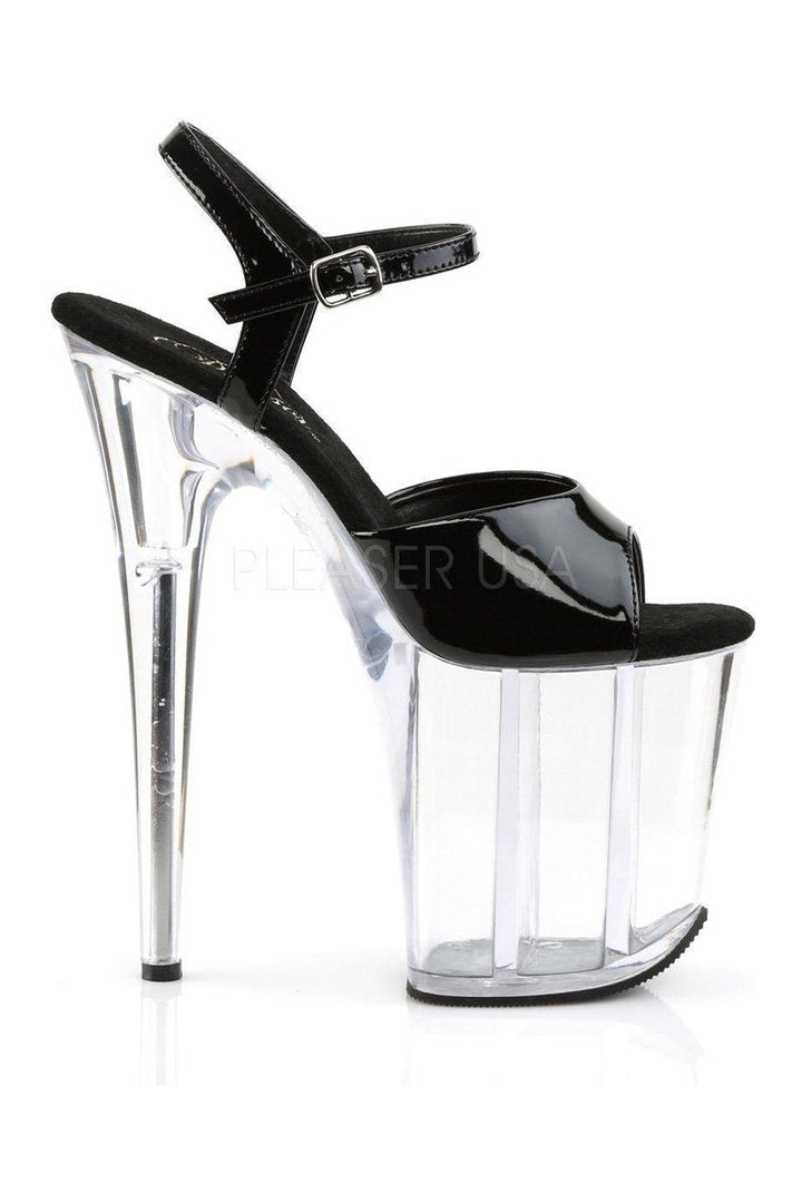 FLAMINGO-809 Platform Sandal | Black Patent-Pleaser-Sandals-SEXYSHOES.COM