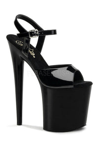 Pleaser FLAMINGO-809 Platform Sandal in Black Patent from SexyShoes.com