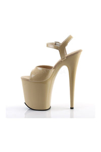 Pleaser FLAMINGO-809 Platform Sandal in Bone Patent