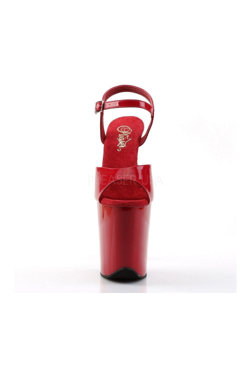 Pleaser FLAMINGO-809 Platform Sandal in Red Patent