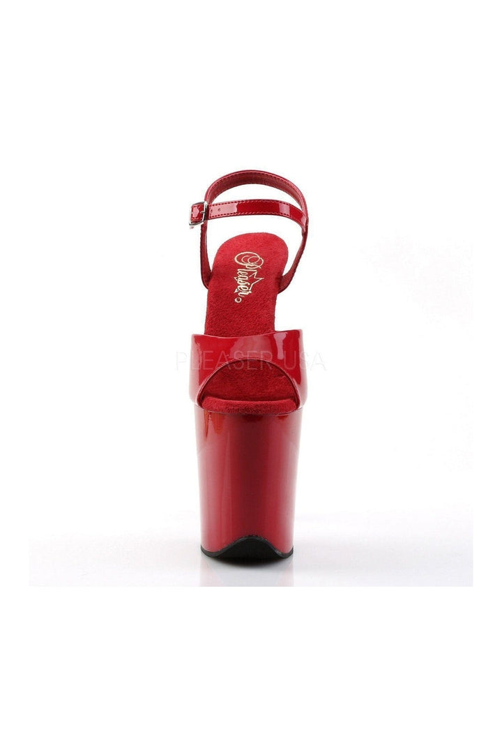 FLAMINGO-809 Platform Sandal  | Red Patent
