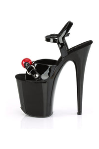 Pleaser FLAMINGO-809GB Sandal in Black Patent