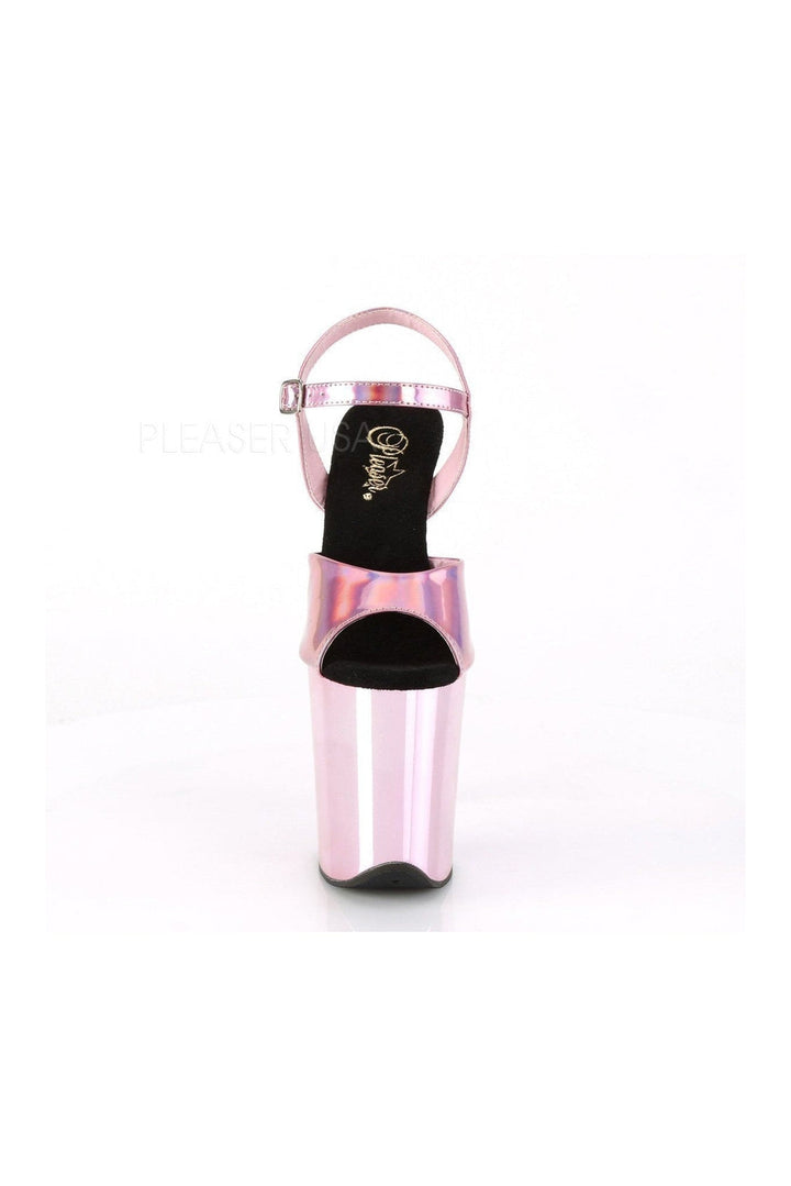 FLAMINGO-809HG Stripper Platform Sandal | Pink Faux Leather-Pleaser-SEXYSHOES.COM