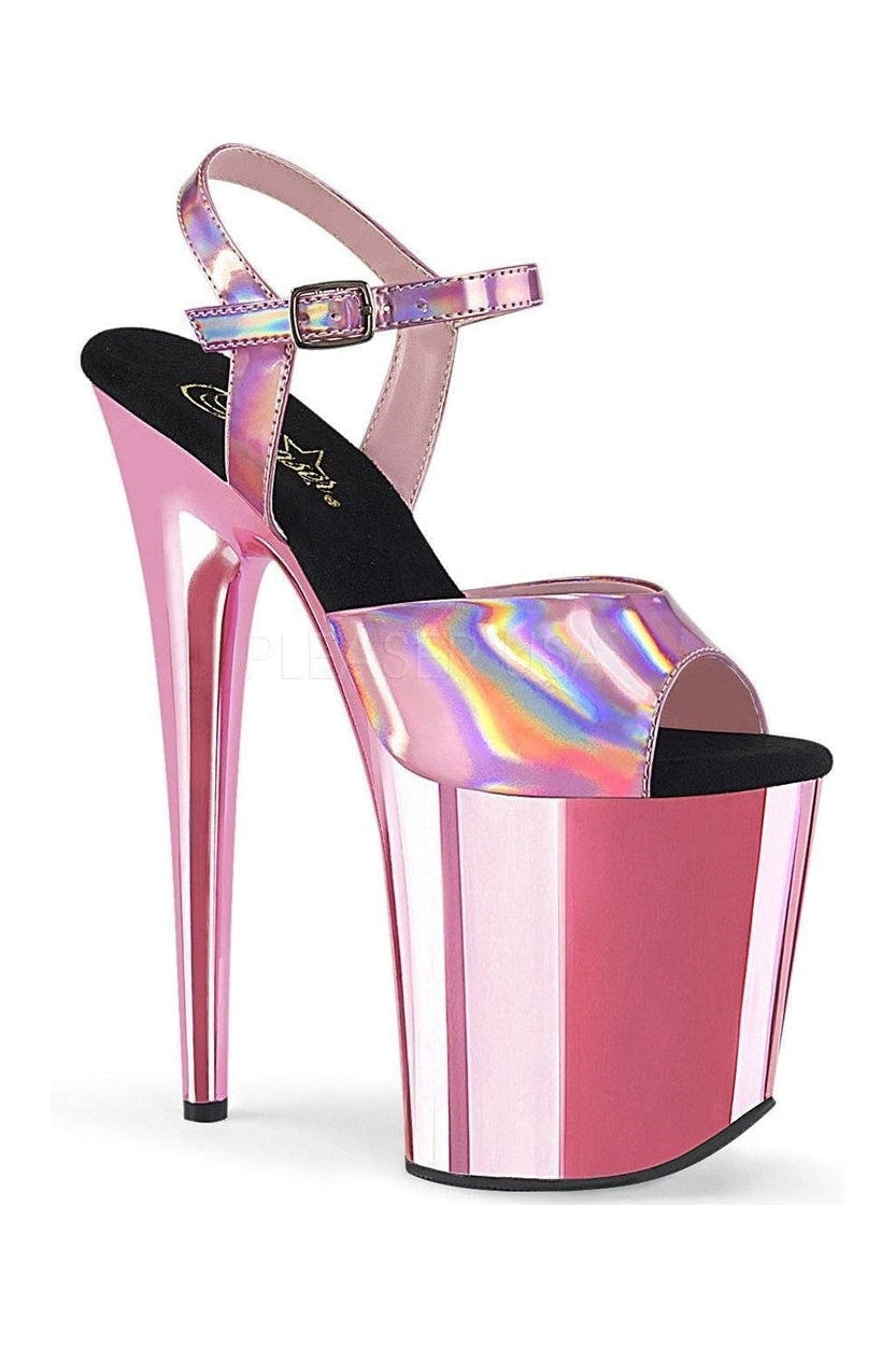 Pleaser FLAMINGO-809HG Exotic Platform Sandal in Pink Faux Leather from SexyShoes.com