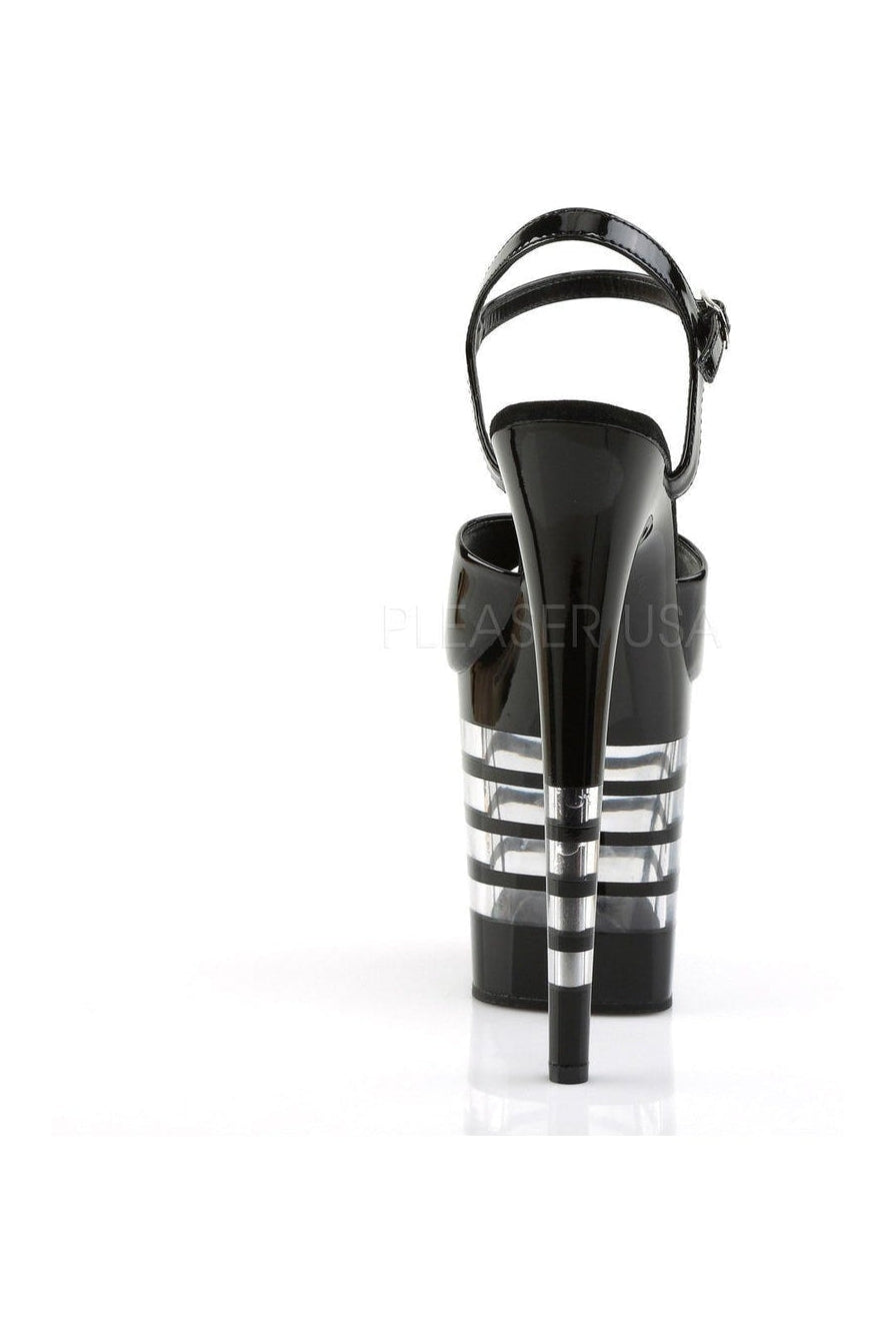Pleaser FLAMINGO-809LN Platform Sandal in Black Patent