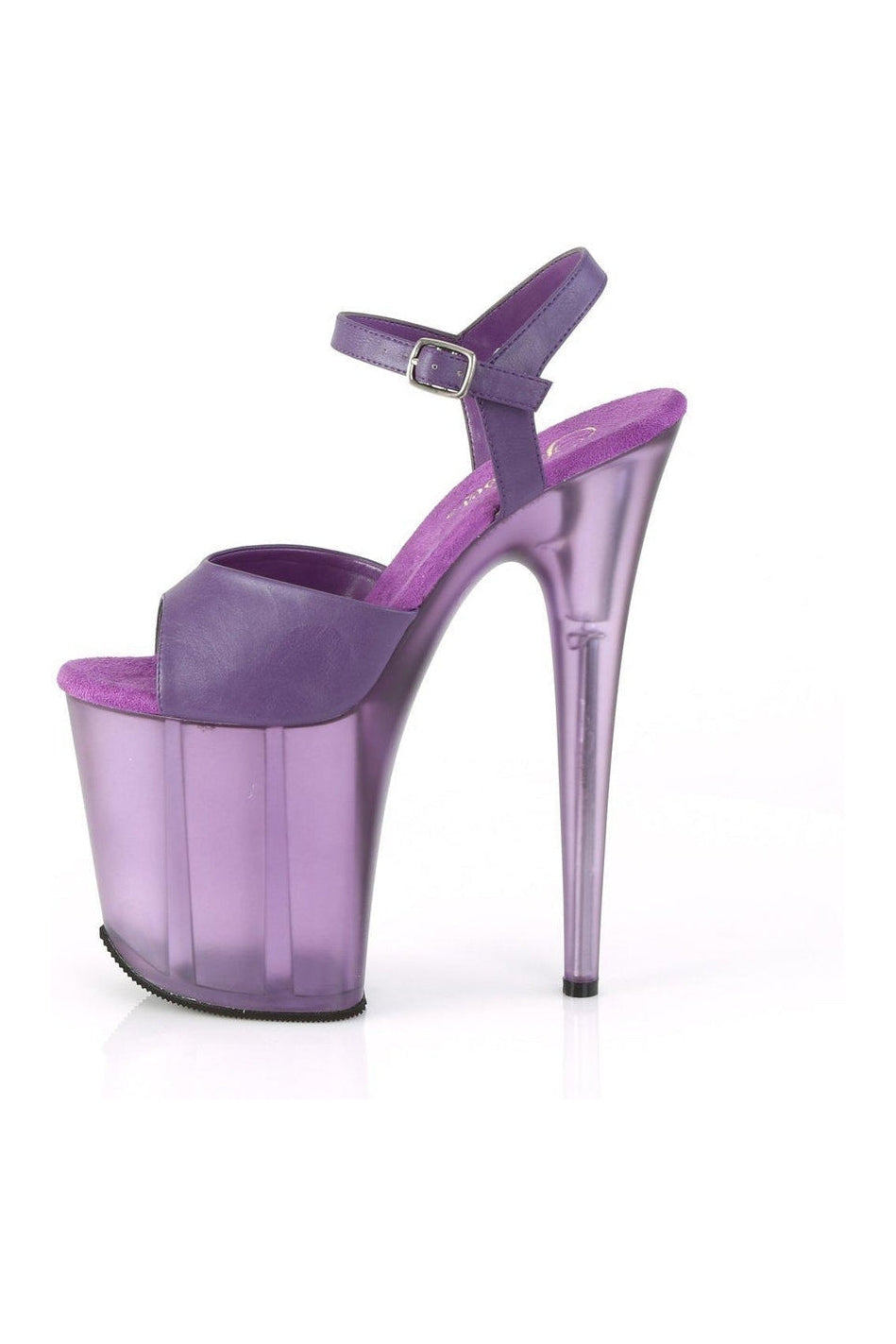 FLAMINGO-809T Platform Sandal | Purple Faux Leather-Sandals-Pleaser-SEXYSHOES.COM