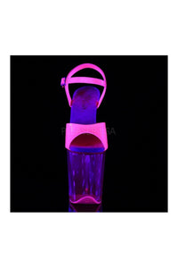 Pleaser FLAMINGO-809UVT Platform Sandal in Fuchsia Patent