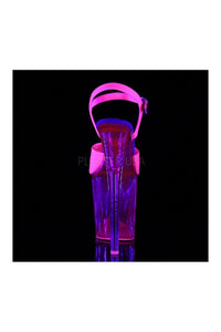 Pleaser FLAMINGO-809UVT Platform Sandal in Fuchsia Patent