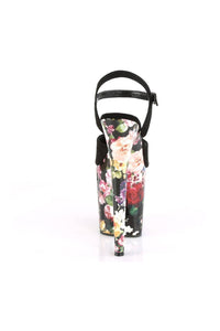 Pleaser FLAMINGO-809WR Exotic Sandal in Black Faux Leather