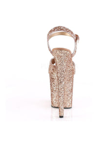 Pleaser FLAMINGO-810LG Platform Sandal in Rose Gold Glitter