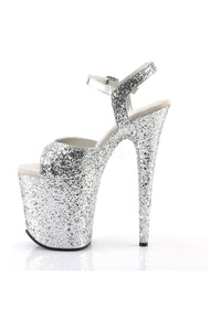 Pleaser FLAMINGO-810LG Platform Sandal in Silver Glitter