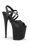 FLAMINGO-824 Exotic Sandal | Black Faux Leather