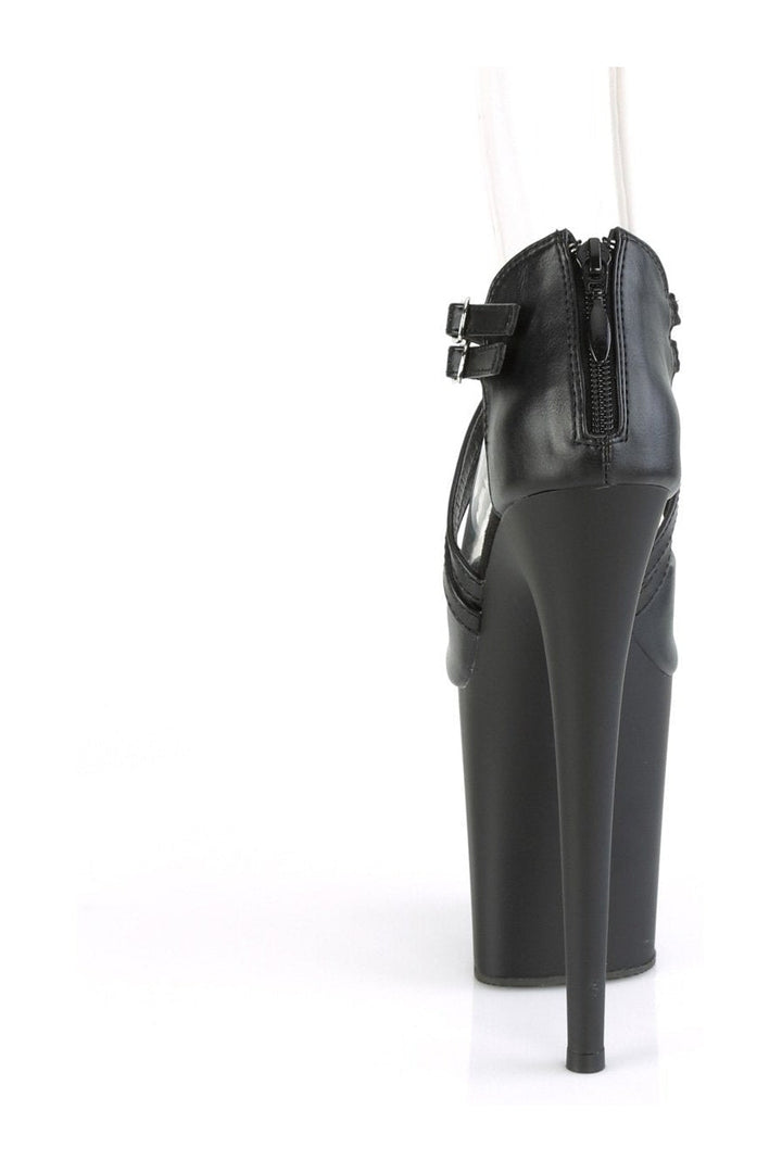 FLAMINGO-865 Sandal | Black Faux Leather