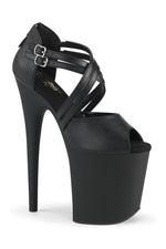 FLAMINGO-865 Sandal | Black Faux Leather