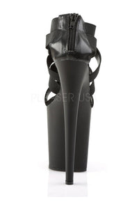 Pleaser FLAMINGO-869 Platform Sandal in Black Faux Leather