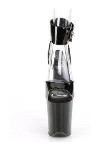 Pleaser FLAMINGO-891 Exotic Sandal in Black Patent