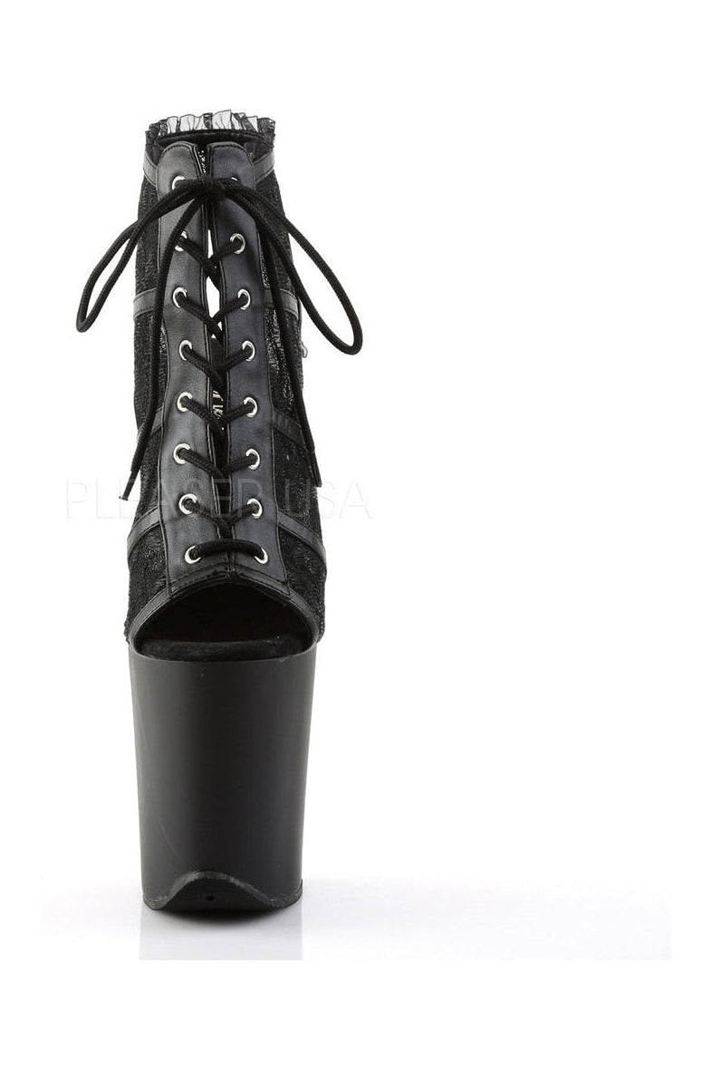 Pleaser FLAMINGO-896LC Platform Boot in Black Fabric