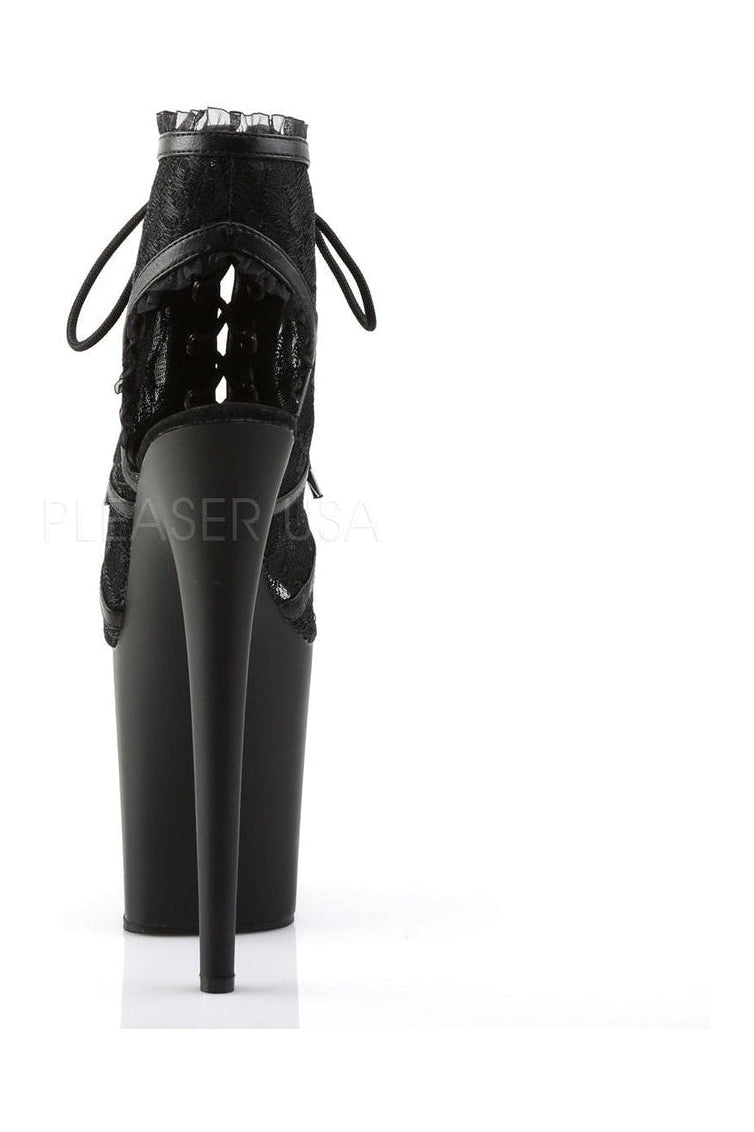 Pleaser FLAMINGO-896LC Platform Boot in Black Fabric
