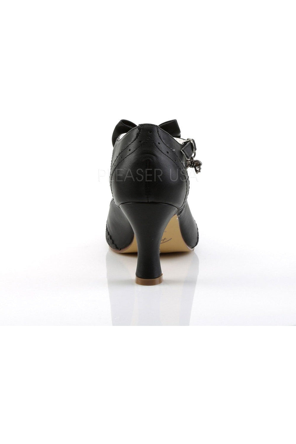FLAPPER-11 Pump | Black Faux Leather-Pin Up Couture-Pumps-SEXYSHOES.COM