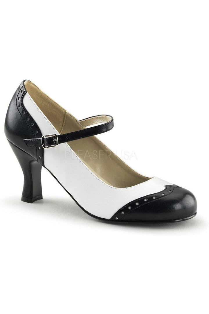 FLAPPER-25 Mary Jane | Black Faux Leather-Funtasma-Black-Mary Janes-SEXYSHOES.COM