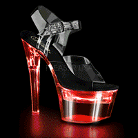 Pleaser FLASHDANCE-708 Platform Sandal in Clear Vinyl from SexyShoes.com