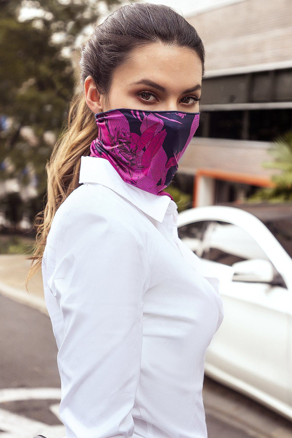 Floral Convertible Tube Scarf Face Mask-Be Safe-Mapale-Multi-O/S-SEXYSHOES.COM