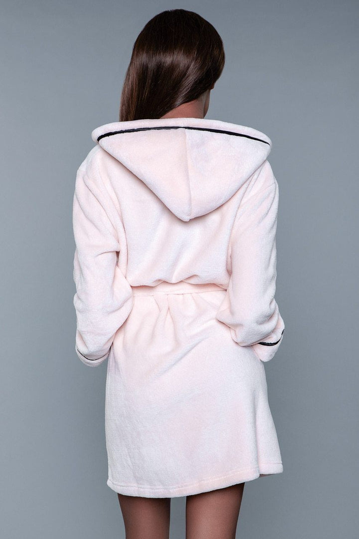Fluffy Two Pocket Short Robe-Robes-BeWicked-SEXYSHOES.COM
