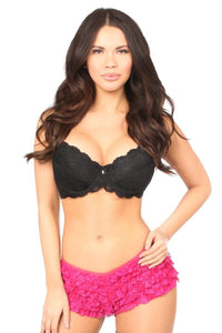 Daisy Corsets Fuchsia Lace Ruffle Panty by Daisy in Fuchsia  from SexyShoes.com