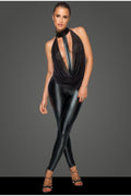 Full Bodysuit with Tulle Top and Wetlook Bottom