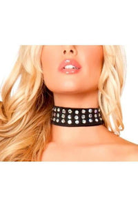 Roma Dancewear Full Rhinestone Choker in Black  from SexyShoes.com
