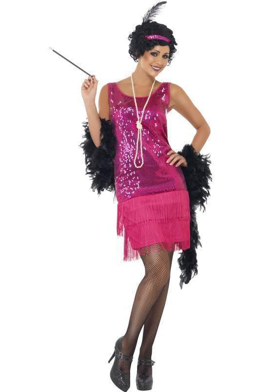 Funtime Flapper Costume | Fuchsia-Fever-SEXYSHOES.COM