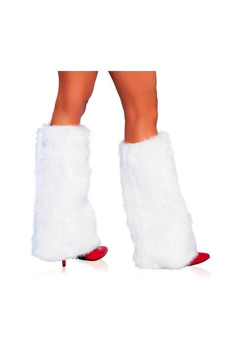 Roma Dancewear Fur Boot Covers in White  from SexyShoes.com