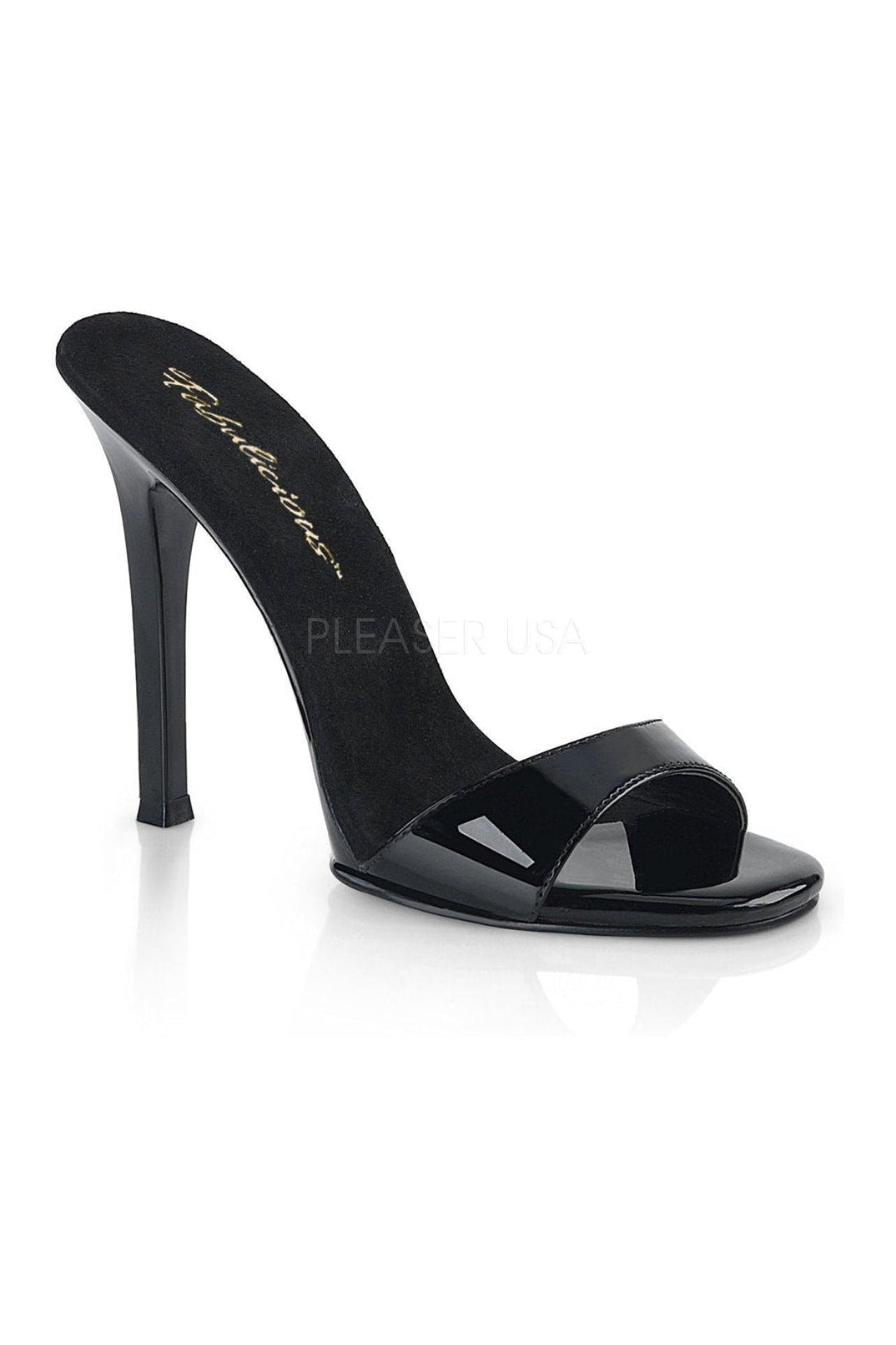 Fabulicious GALA-01S Slide in Black Patent from SexyShoes.com