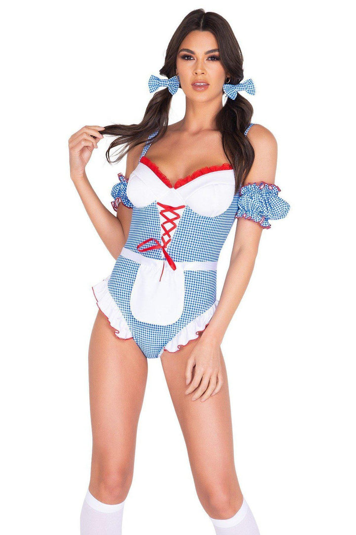 Gingham Kansas Girl Costume-Fairytale Costumes-Roma Costumes-SEXYSHOES.COM