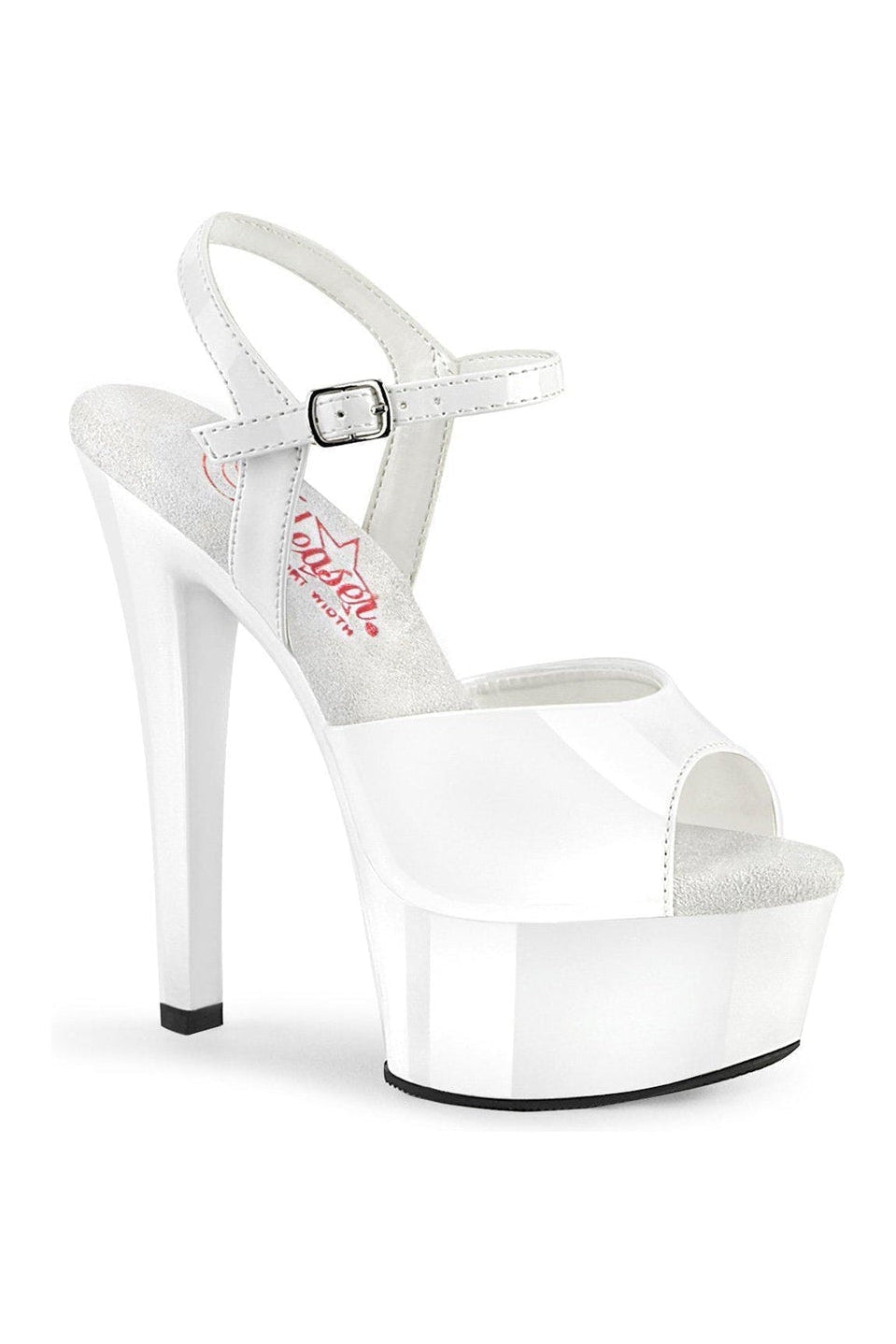 Pleaser White Sandals Platform Stripper Shoes | Buy at Sexyshoes.com