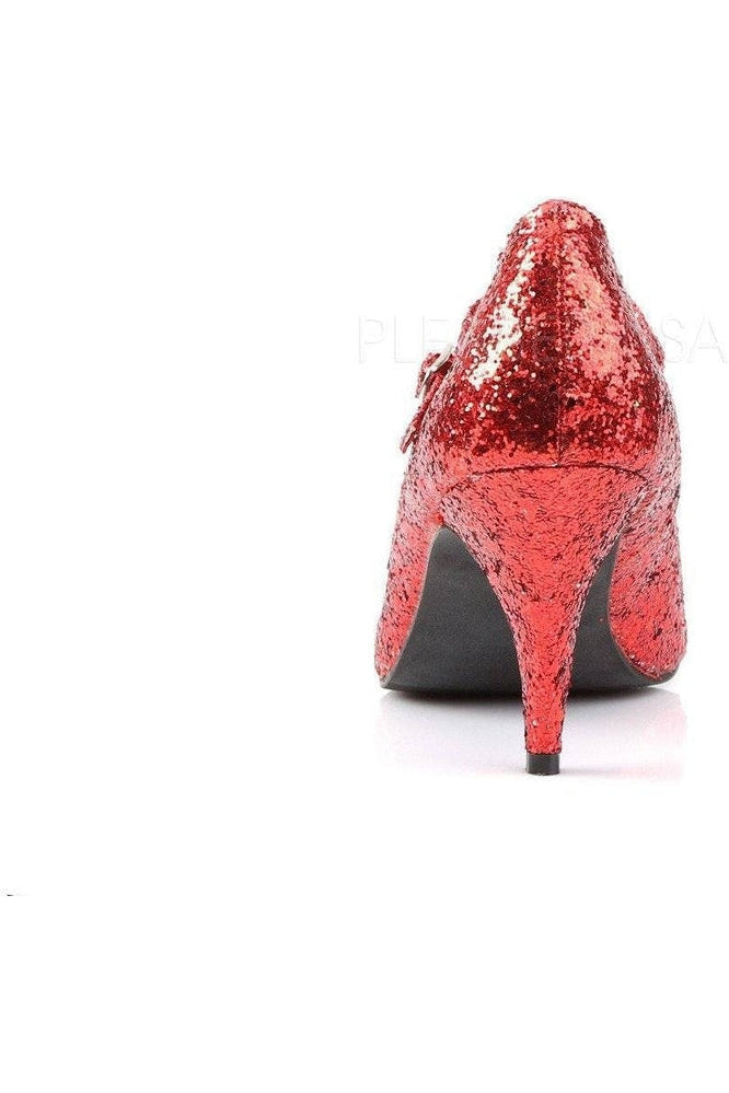 GLINDA-50G Mary Jane | Red Glitter-Funtasma-Mary Janes-SEXYSHOES.COM