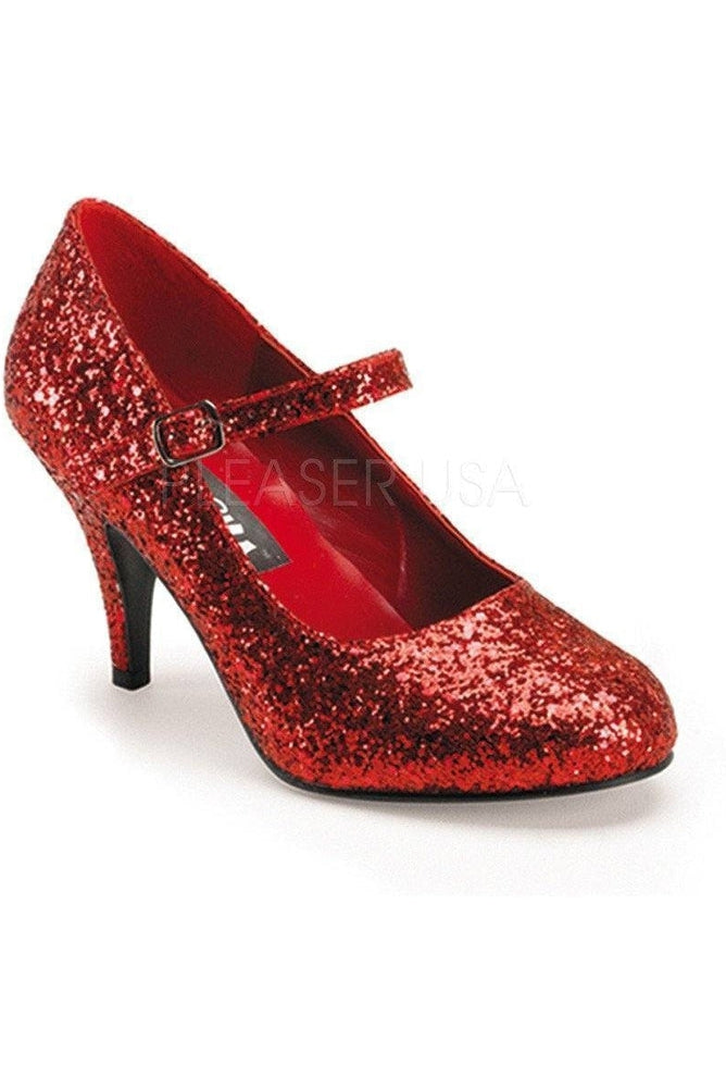 GLINDA-50G Mary Jane | Red Glitter-Funtasma-Red-Mary Janes-SEXYSHOES.COM