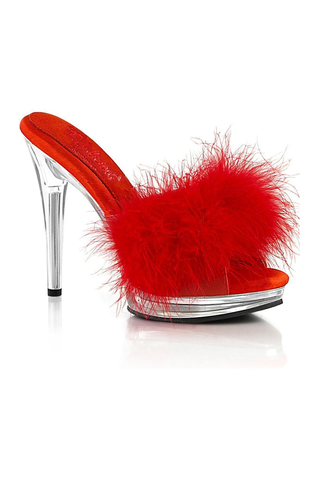 Fabulicious GLORY-501F-8 Slide in Red Faux Leather from SexyShoes.com