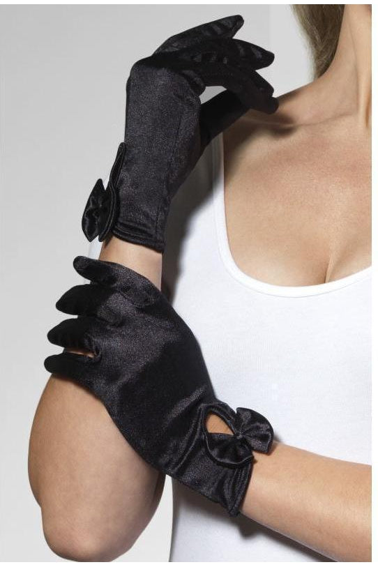 Gloves Short | Black-Fever-Black-Gloves-SEXYSHOES.COM