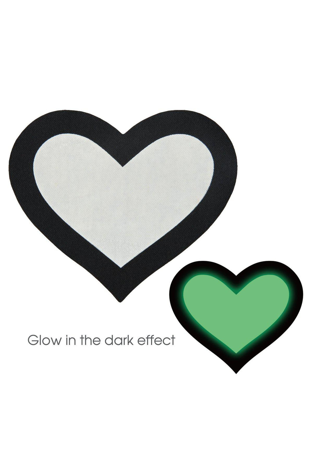 Glow in the Dark Heart Pasty-Pasties-Peekaboo Pasties-Green-O/S-SEXYSHOES.COM