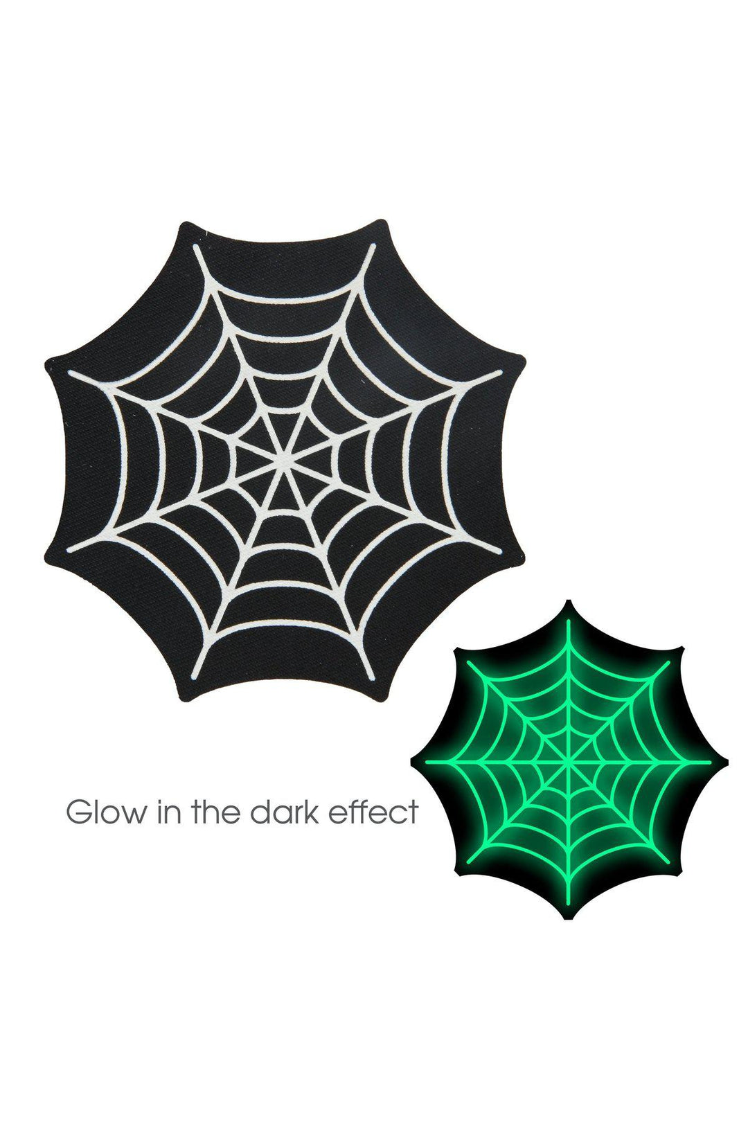 Glow in the Dark Spider Web Pasty-Pasties-Peekaboo Pasties-Green-O/S-SEXYSHOES.COM