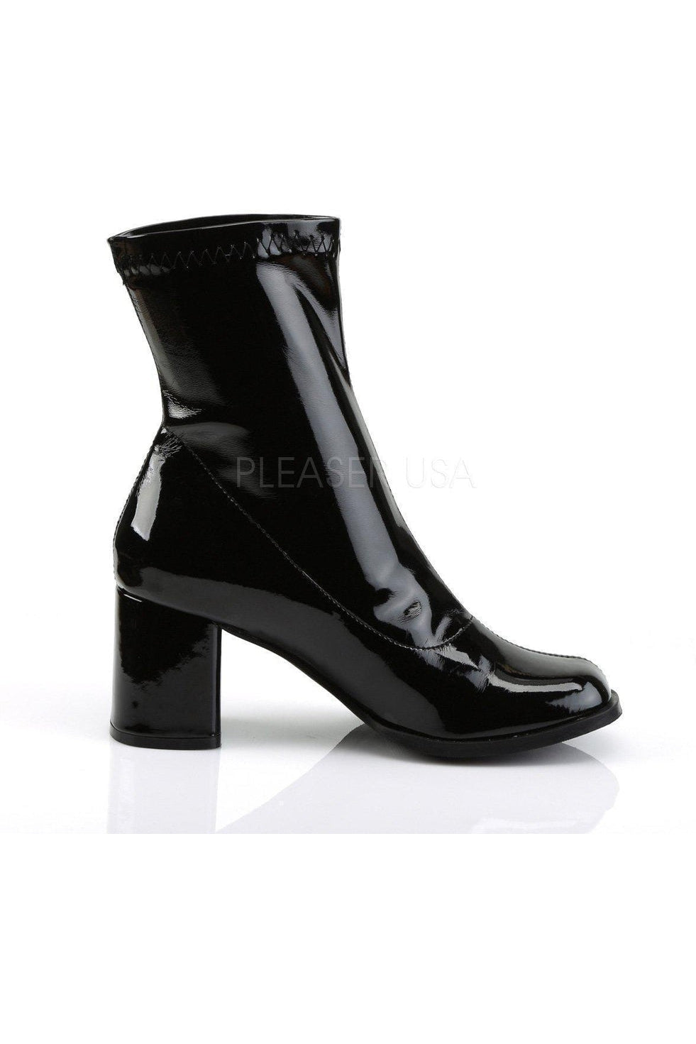 GOGO-150 Costume GoGo Boot | Black Patent-Funtasma-SEXYSHOES.COM