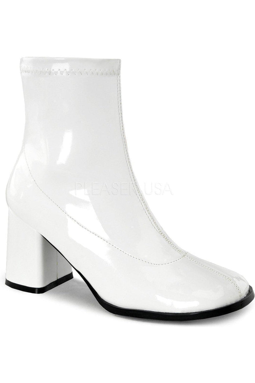 Funtasma GOGO-150 Costume GoGo Boot in White Patent from SexyShoes.com